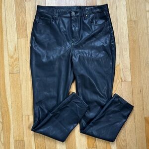Blank NYC Black Mid-Rise Skinny Faux Leather Pants